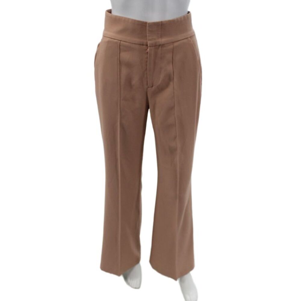 Alice + Olivia Womens Dress Pants Tan Polyester Button Size 0